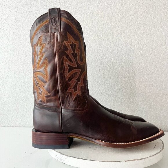 NEW Rod Patrick Mens Cowboy Boots 14.5B Perro Loco Brown Leather Soles Western - Picture 2 of 13